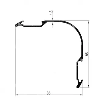 Corner Aluminium With Cap